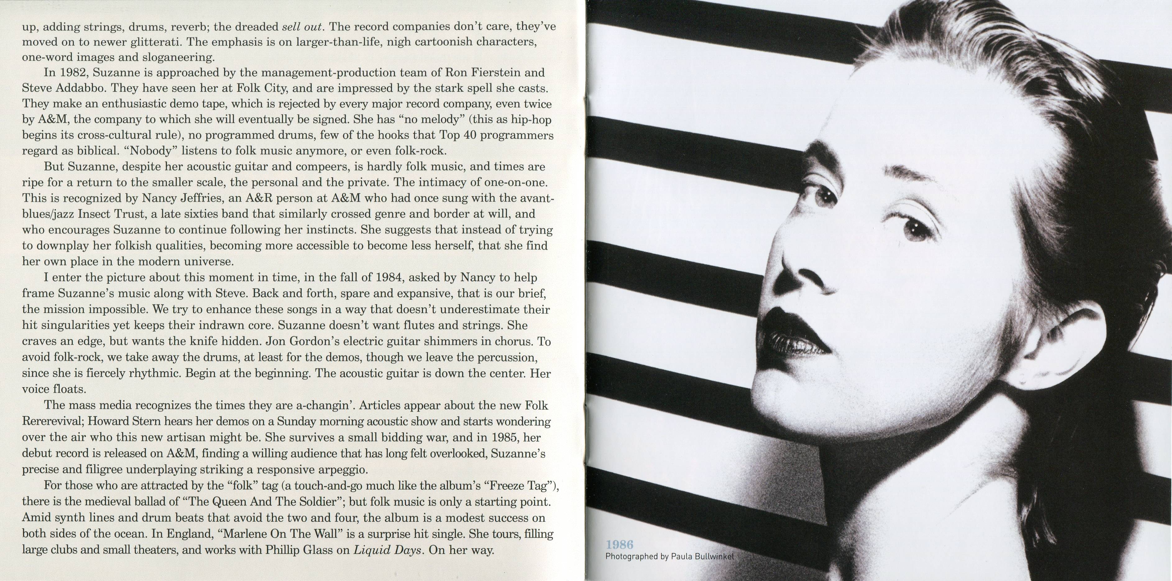 Suzanne Vega  The Best Of; Retrospective : Booklet 3